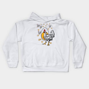 Funny Cackling TV Mom Chicken Egg Kids Hoodie